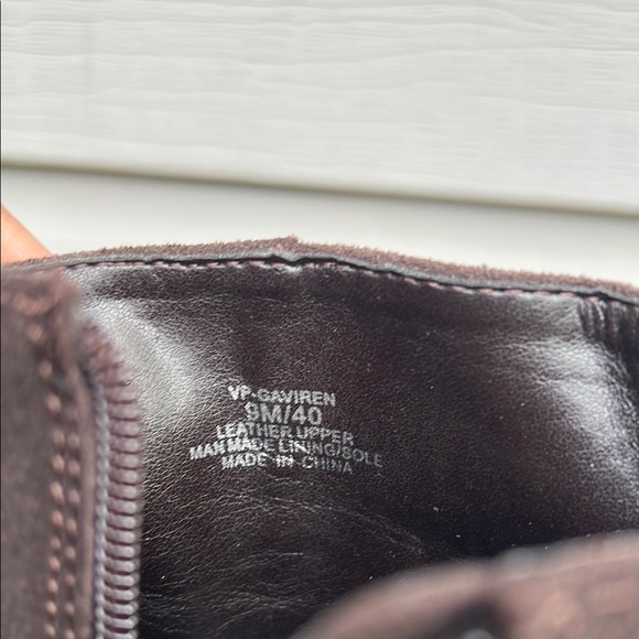 Vince Camuto | Gaviren Dark Brown Leather Suede Ankle Booties Minimalist Size 9 - Picture 10 of 11